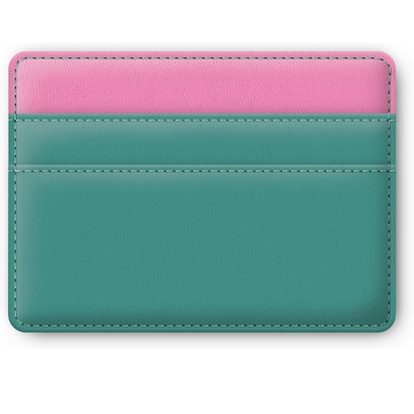 Lady Jayne Choose Happiness Metallic Pink Blue Credit Debit Gift Card Wallet NWT - Picture 4 of 12